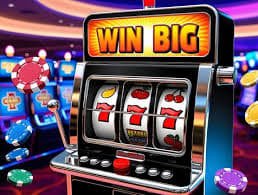 Tampilan permainan slot video modern dengan tema warna cerah dan simbol menarik